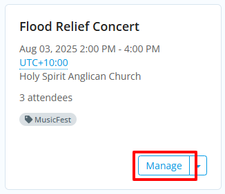 Manage a cloud event