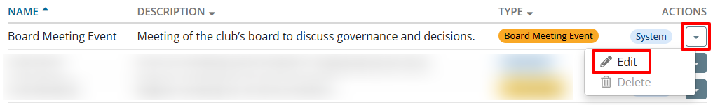 Edit an event type