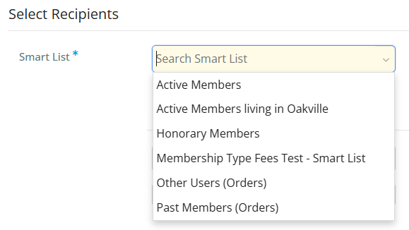 Select batch item recipients