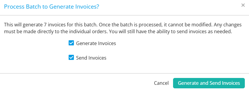 Generate and send invoices
