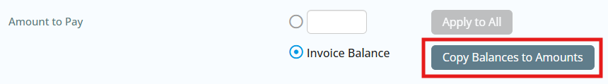 Copy the entire balance to all invoices