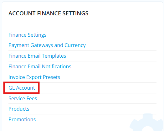 Click GL Account