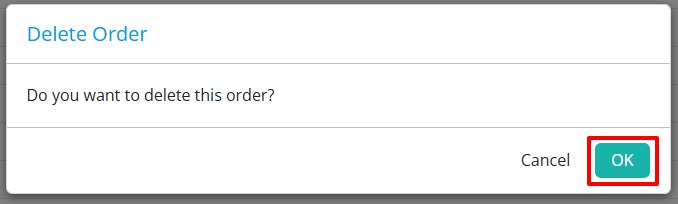 Confirm order action