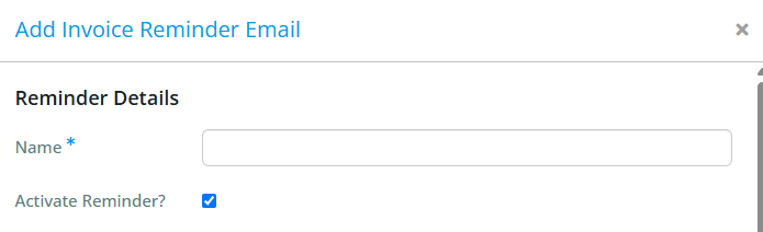 Enter a name and activate the reminder if you wish