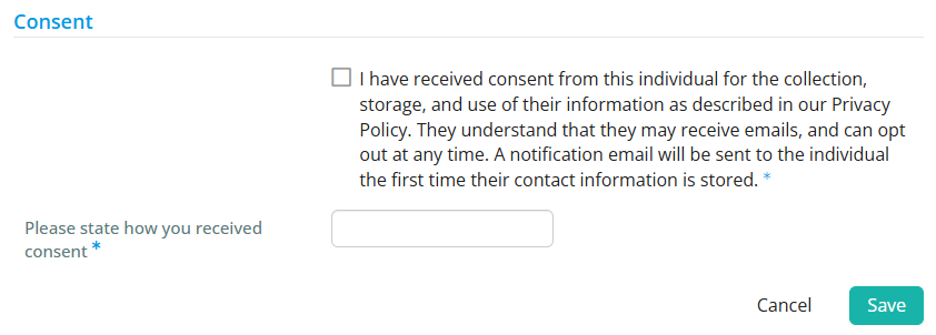 Add contact consent