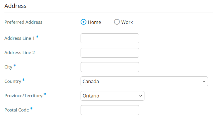 Add member or contact address