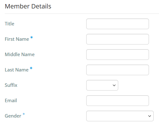 Add member or contact demographics