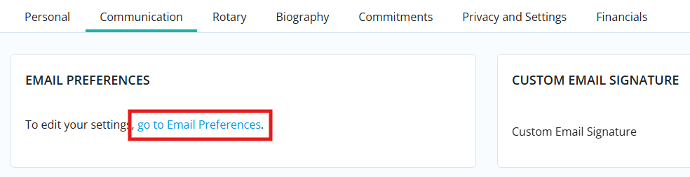 Click go to Email Preferences