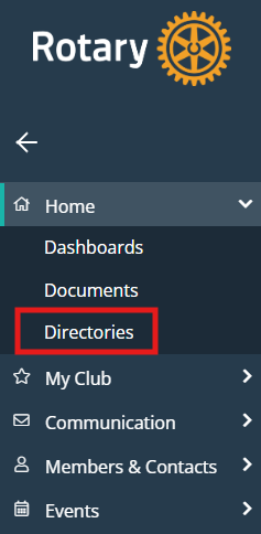 Click Home and then Directories