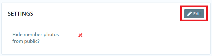 Click Edit on Settings