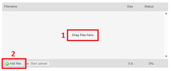 Add the multiple files using your method of choice