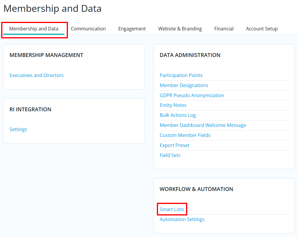 workflow and automation smart lists