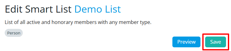 Save smart list edits