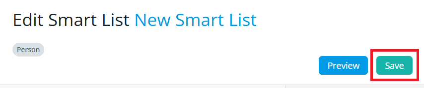Save Smart List when finished