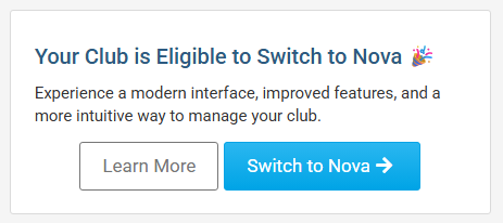 Click the Switch to Nova button to access the upgrade form