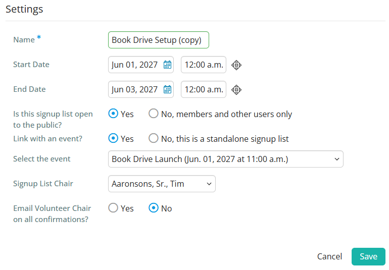 Edit details as necessary and click Save