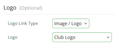Click the Logo Link Type and select Image/Logo