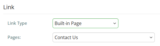 Click the Page or File you wish to link
