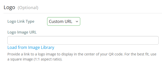 Enter a URL for the logo or click Load from Image Library