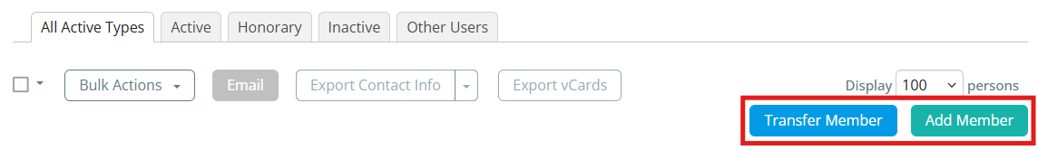 Click Transfer Member or Add Member