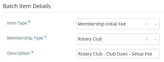 Select a batch item