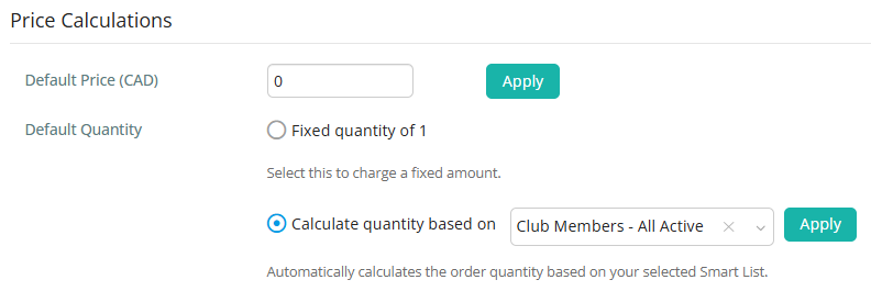 Determine pricing based on club membership