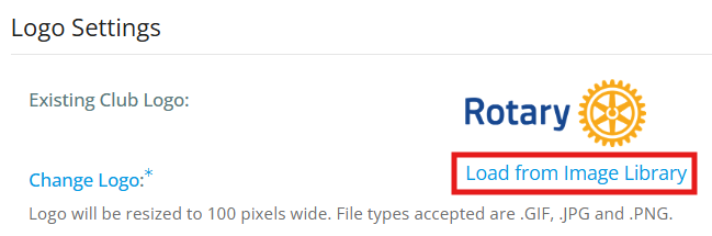 Click Load from Image Library