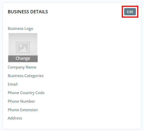 Click Edit in each box to change its information