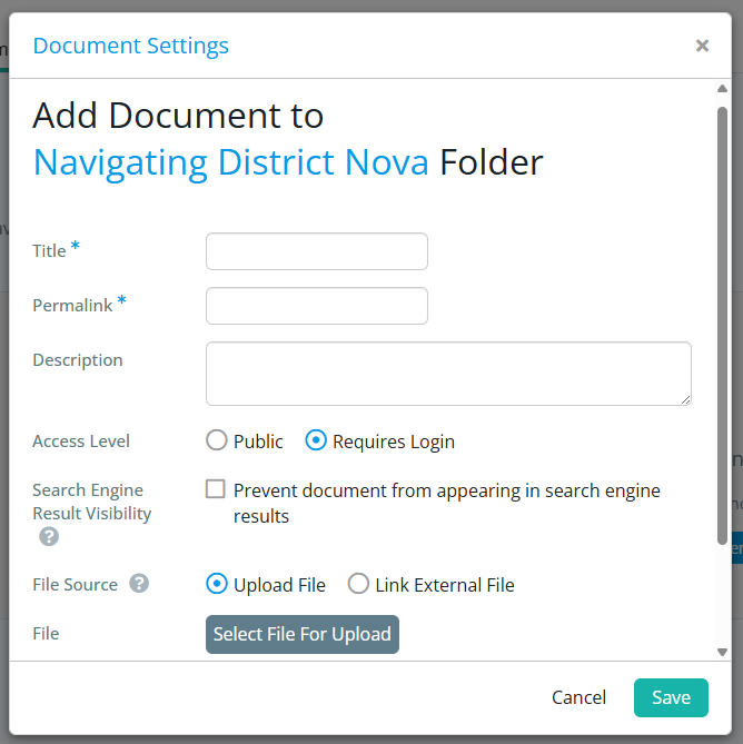 Add new documents