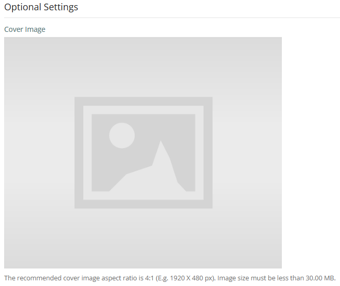 Click on the image icon to upload a new image