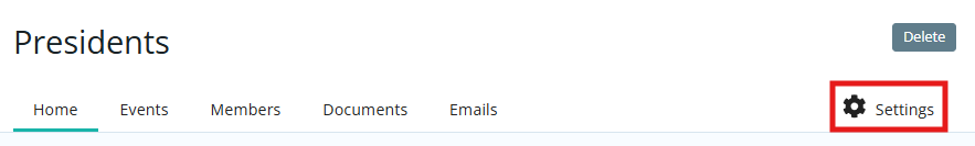 Click Settings in the top right-hand corner