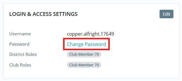 Click Change Password