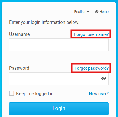 Click Forgot Username or Forgot Password