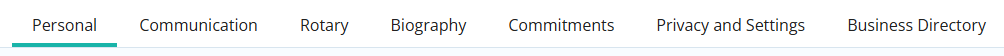 Additional profile tabs