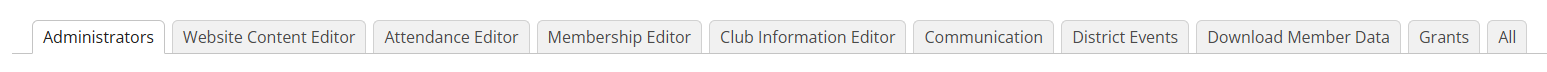 Click a role tab to view members with that role