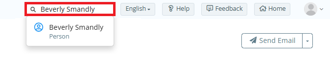 Use the search bar to quickly access any profile