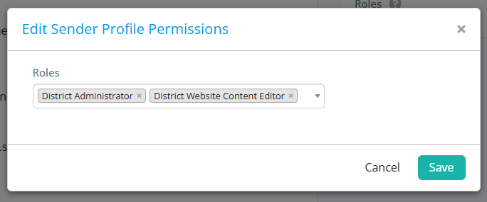 Set permissions for who can use a sender profile