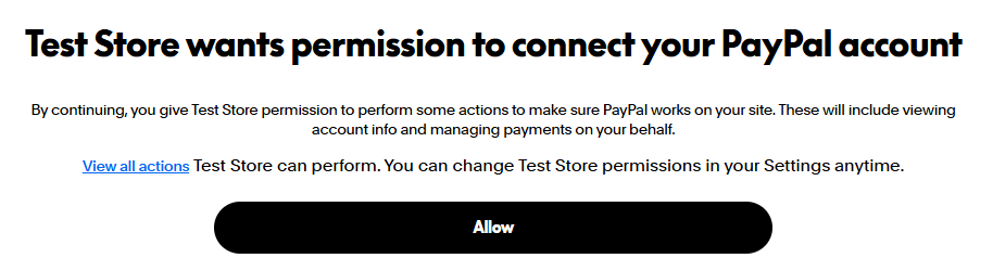 Click Allow to proceed