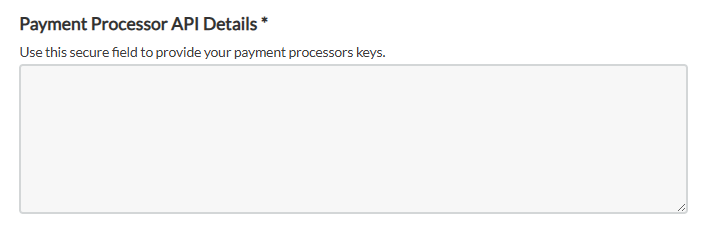 Enter the requested information into this secure field