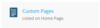 Custom pages link