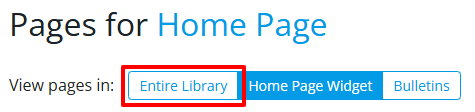 Entire library of custom pages