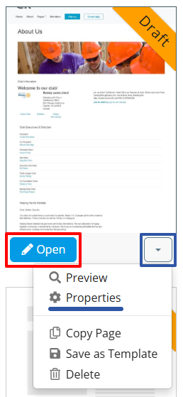 Custom pages grid view
