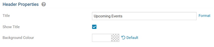Header Properties