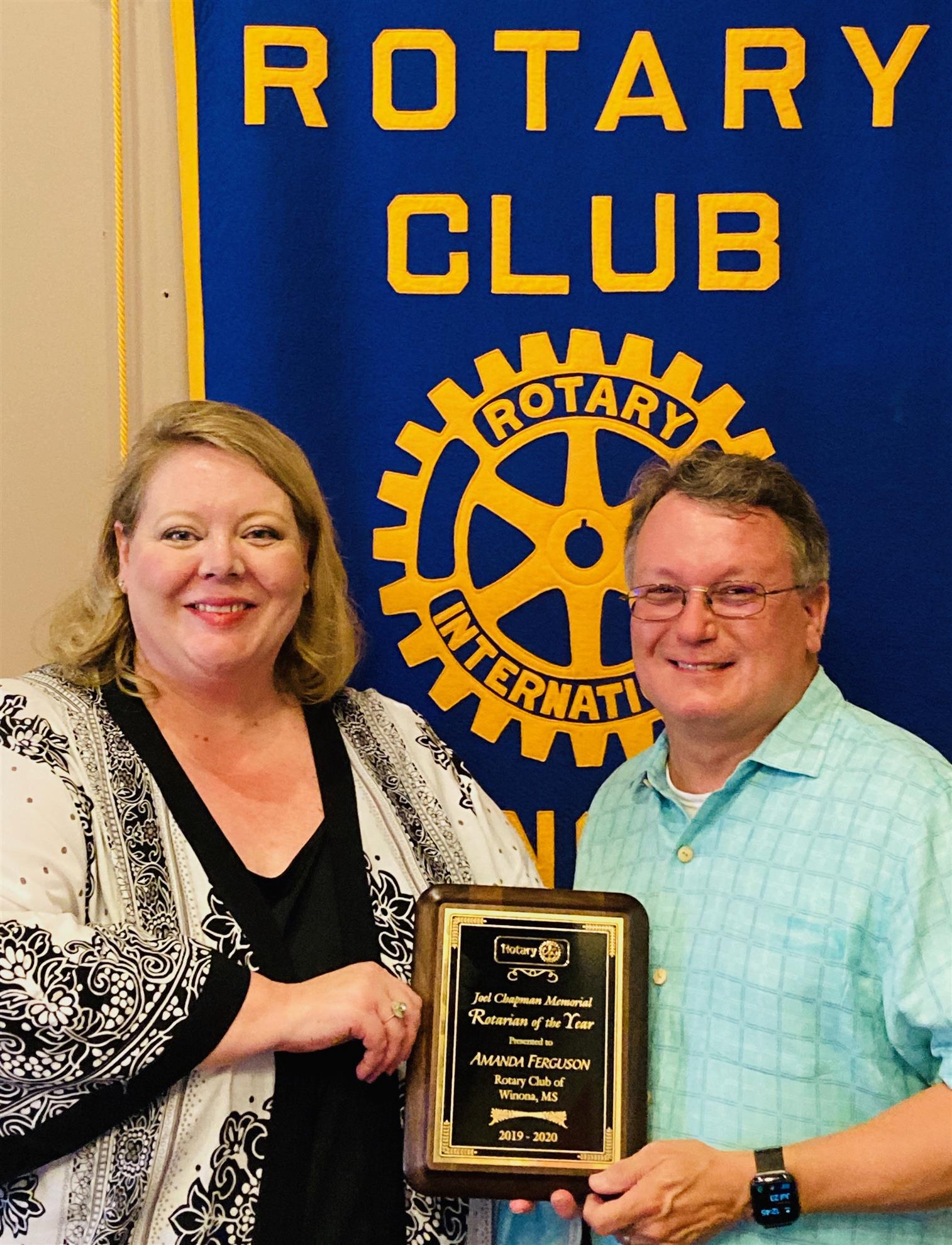 Joel Chapman Memorial Rotarian of the Year Award Rotary Club of Winona