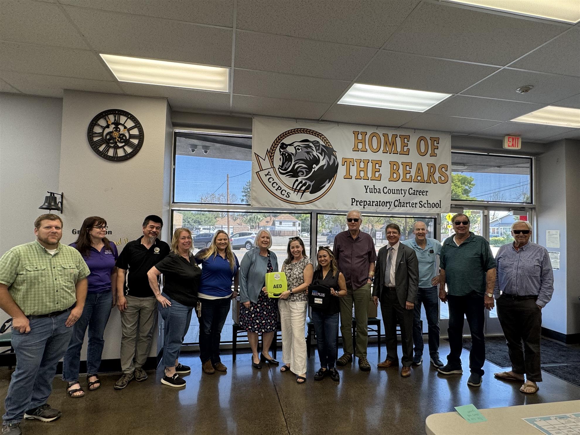 Delivering AEDs to Yuba County Office of Education