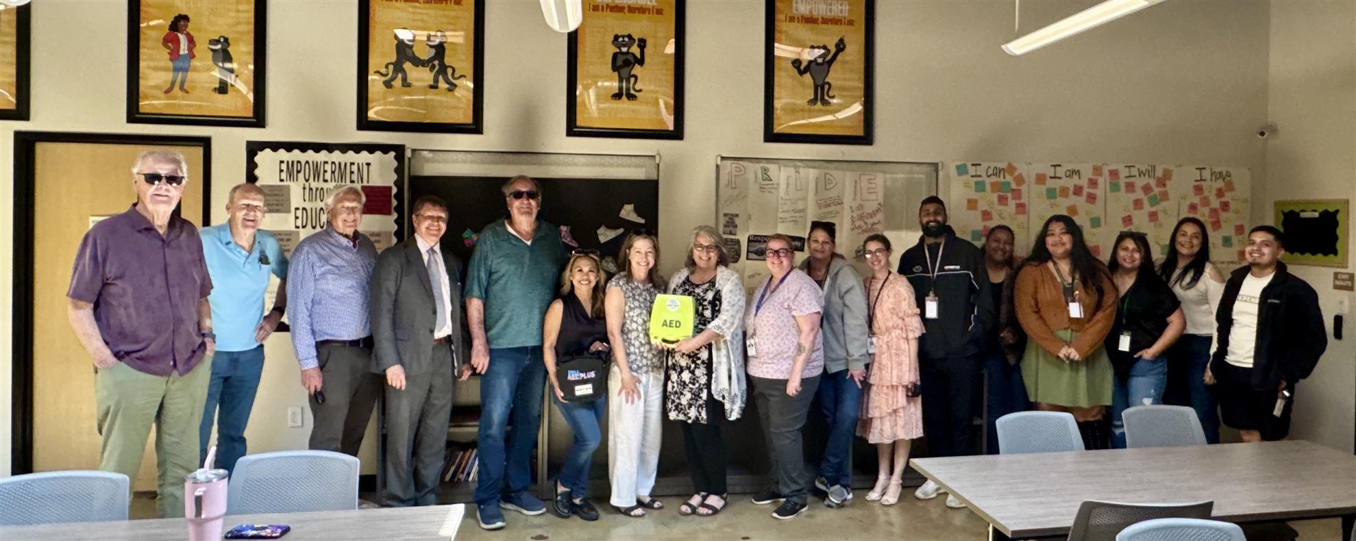 Delivering AEDs to Yuba County Office of Education