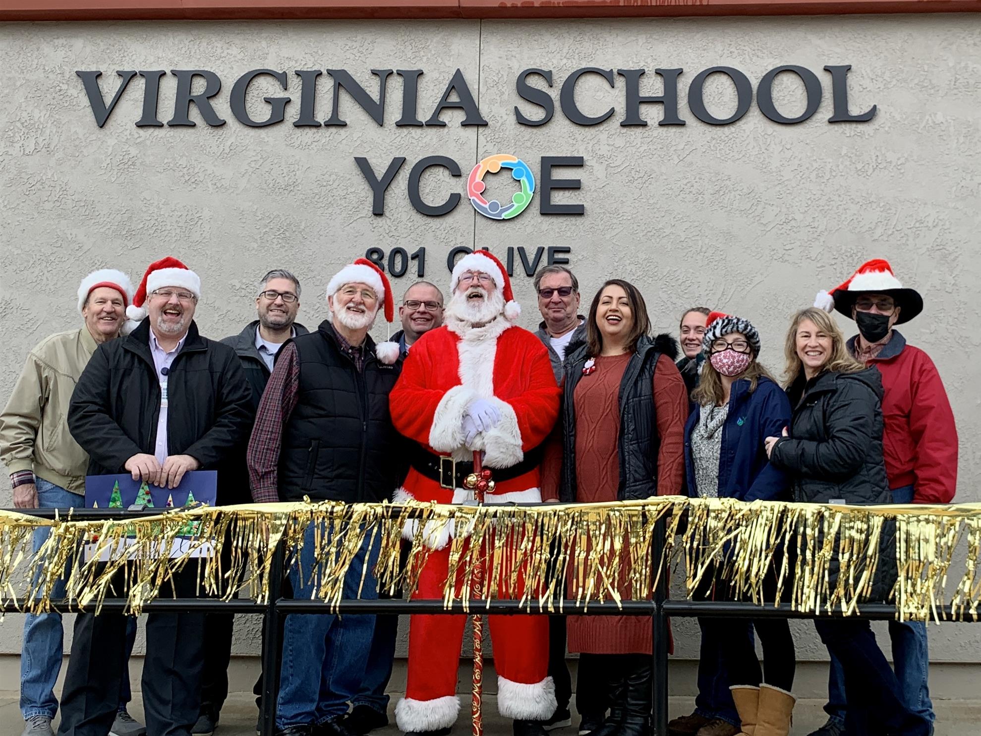 Santa at Virginia School for the holiday party
