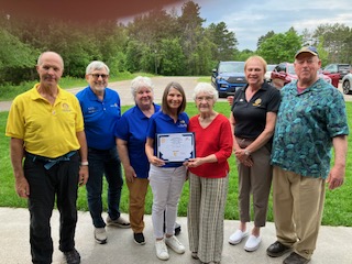 Rotarians receiving an award
