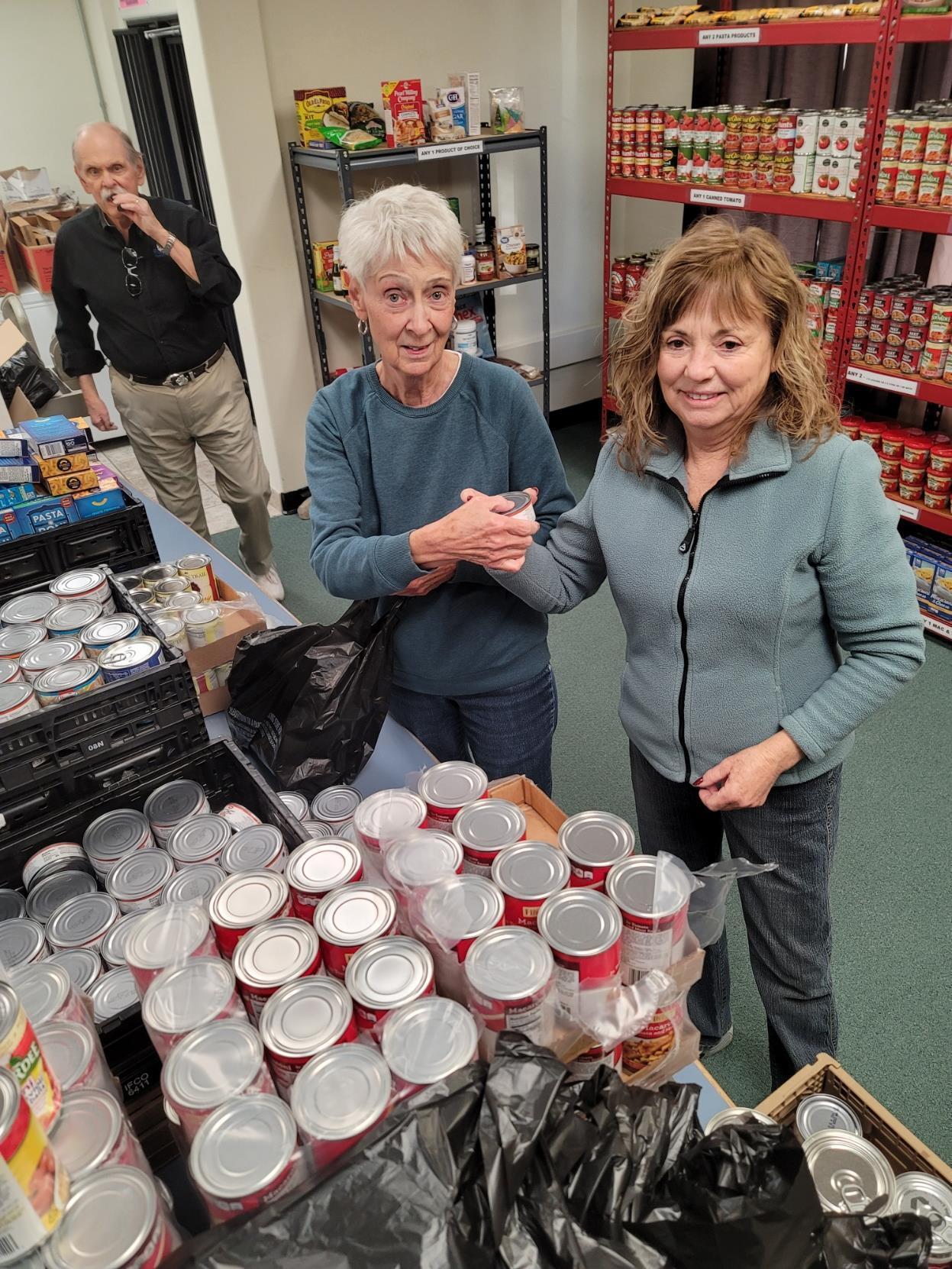 Silver Horizons Food Bank packing boxes