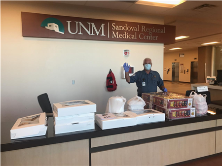 Meals Delivered to Nurses at UNM Sandoval Regional Medical Center during COVID-19 Pandemic